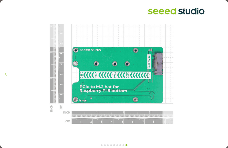 PCIe to M.2 hat for Raspberry Pi 5