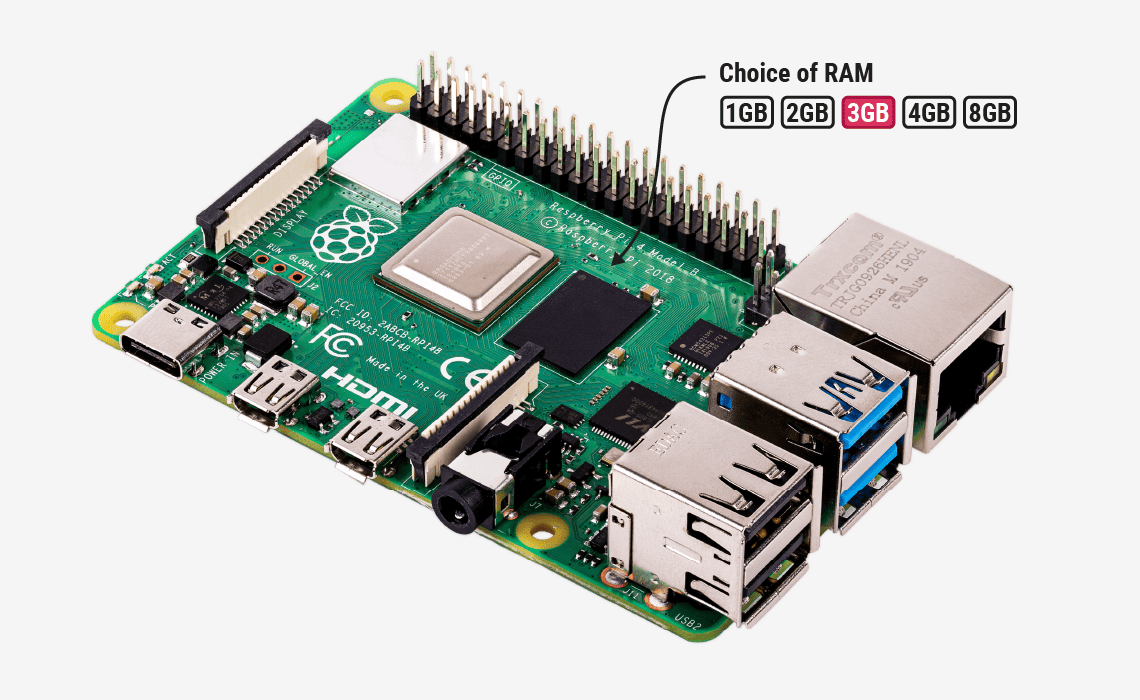 Raspberry Pi 4, 3GB RAM