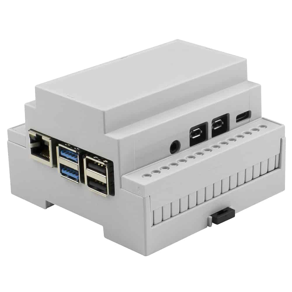 Raspberry Pi 4 DIN RAIL, sivo --