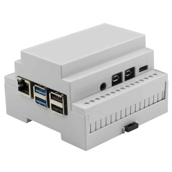 Raspberry Pi 4 DIN RAIL, sivo --