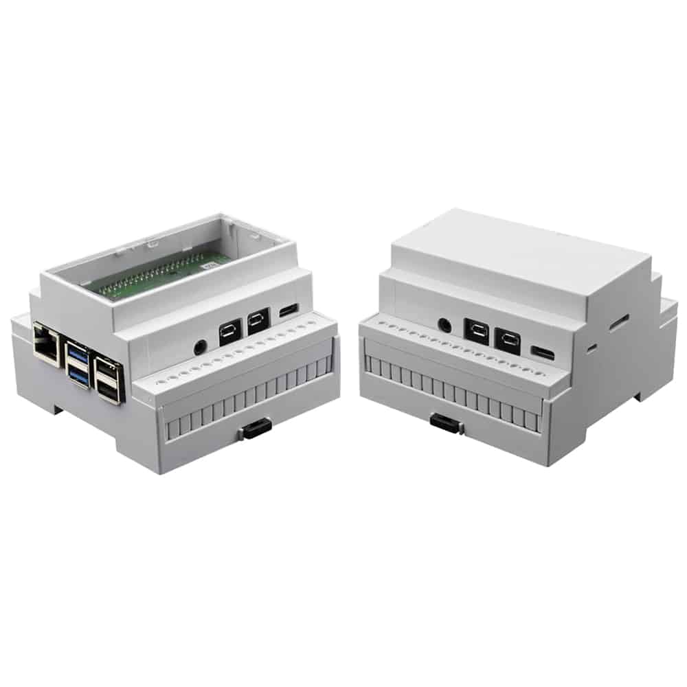 Raspberry Pi 4 DIN RAIL, sivo --