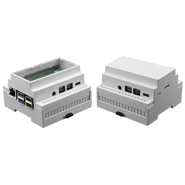 Raspberry Pi 4 DIN RAIL, sivo --