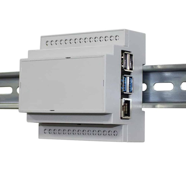 Raspberry Pi 4 DIN RAIL, sivo --