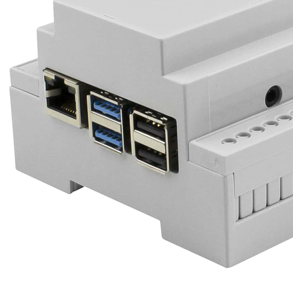 Raspberry Pi 4 DIN RAIL, sivo --