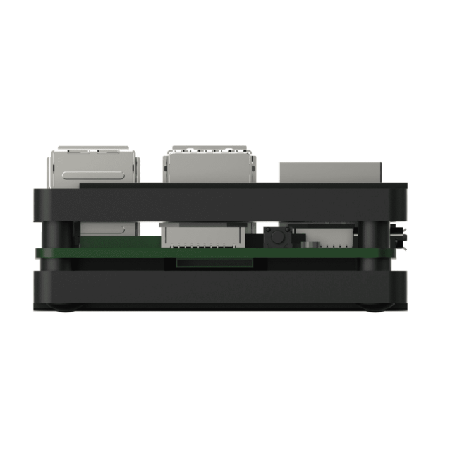 Pi5 Passive Cooling Open CNC Case, black