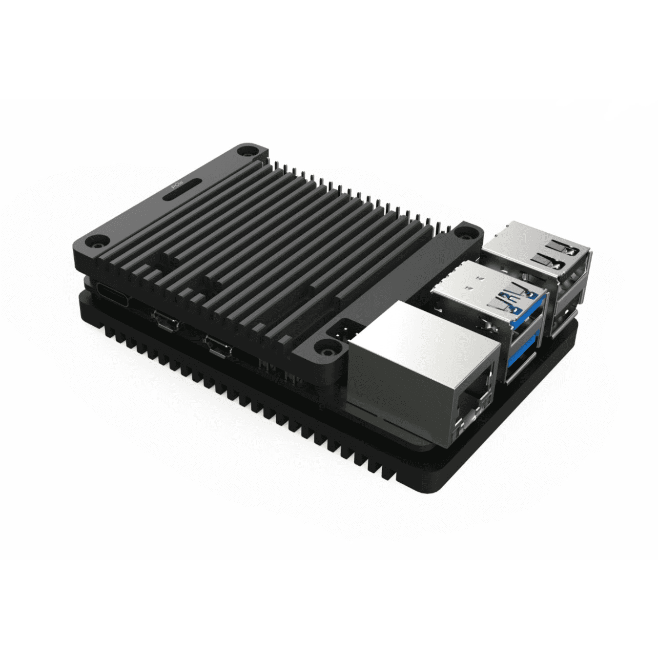 Pi5 Passive Cooling Open CNC Case, black