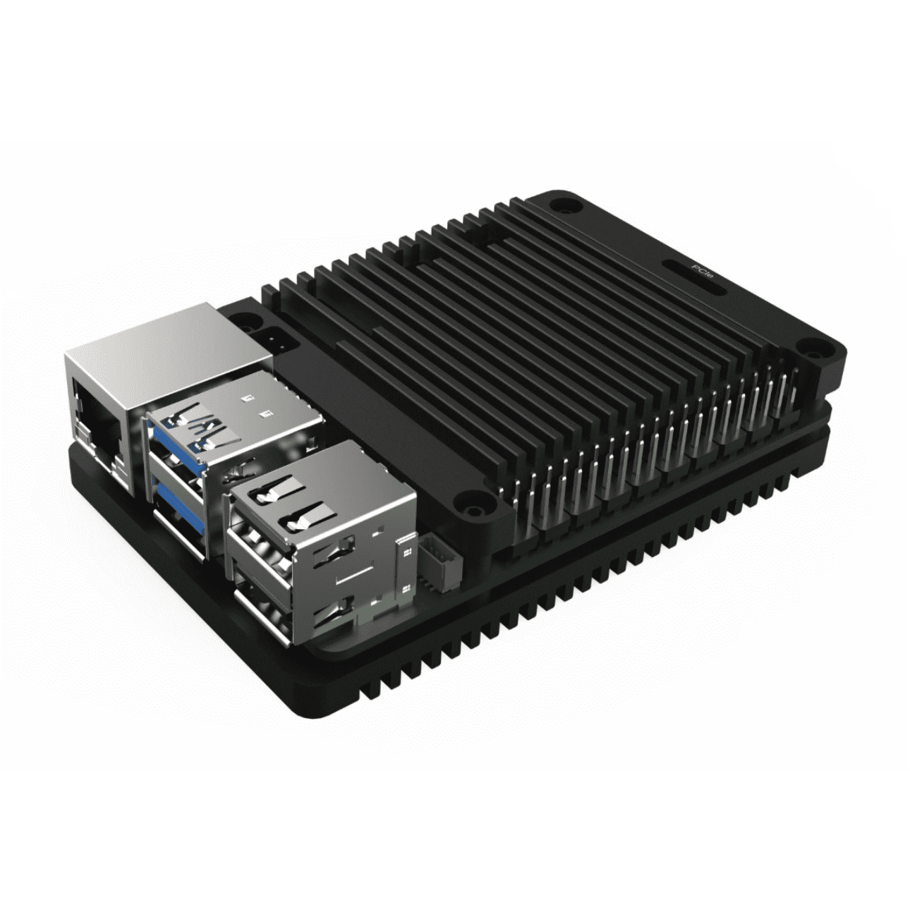 Pi5 Passive Cooling Open CNC Case, black