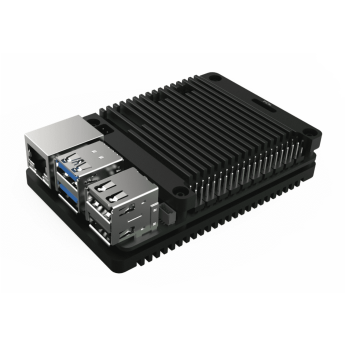 Pi5 Passive Cooling Open CNC Case, black