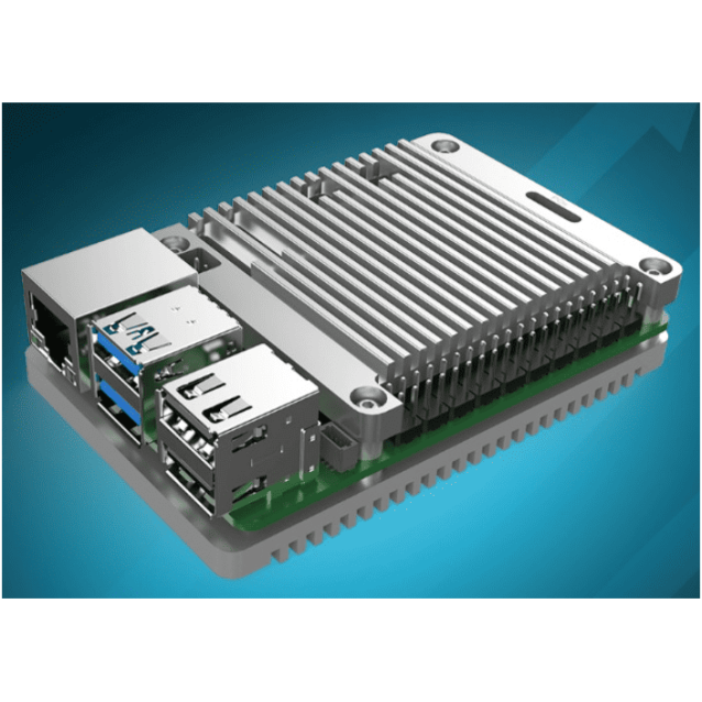 Pi5 Passive Cooling Open CNC Case, silver