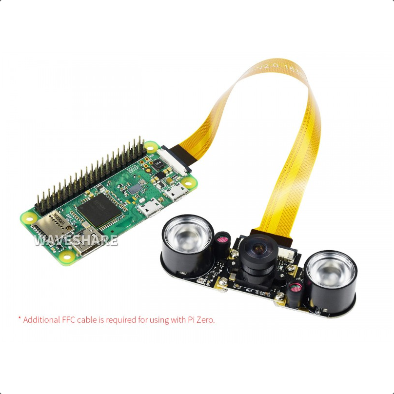 Raspberry Pi kamera, (H), fisheye sočivo, noć i dan --