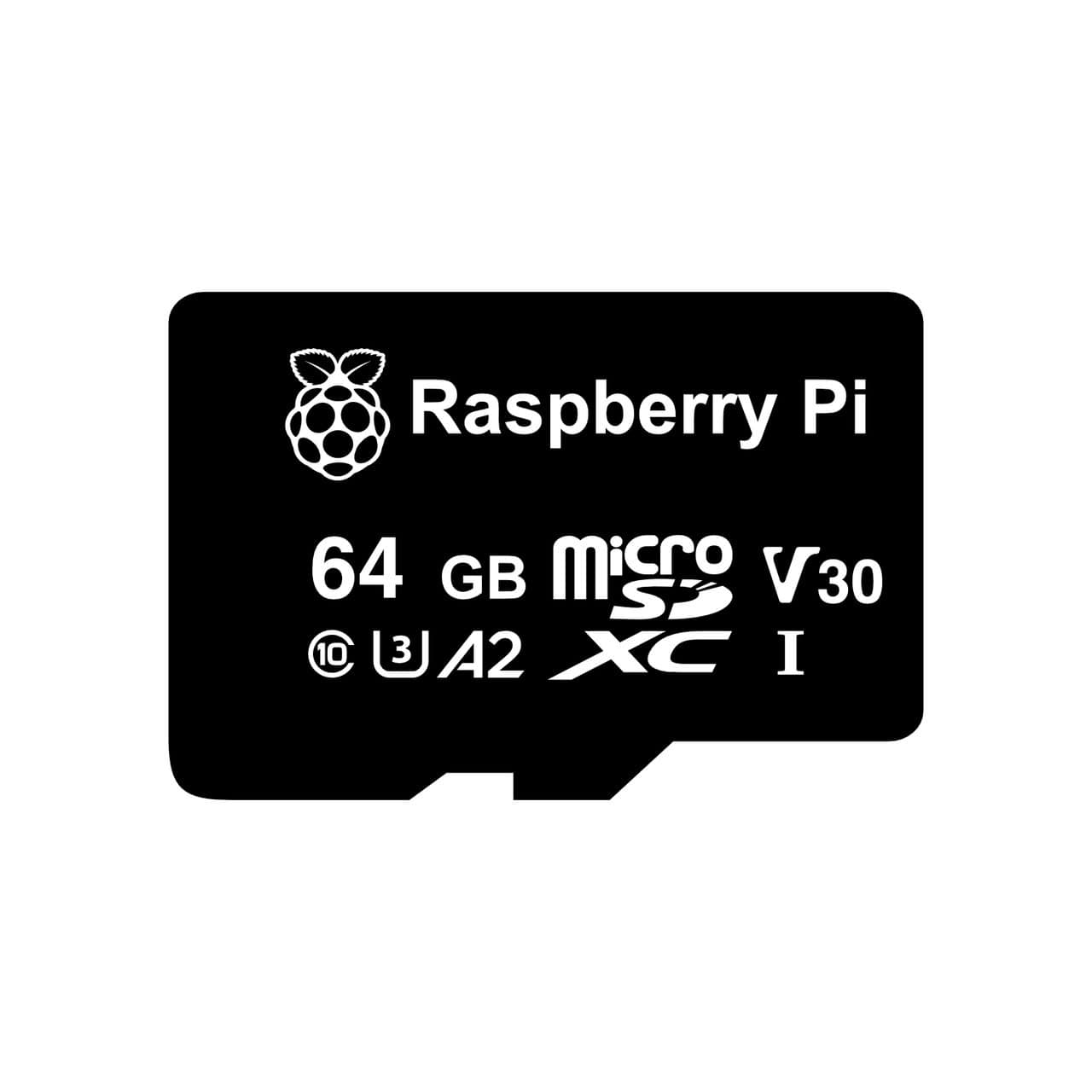 PI OS - 64GB MICROSDXC CARD, 64GB, RPI 4/5 BOARD