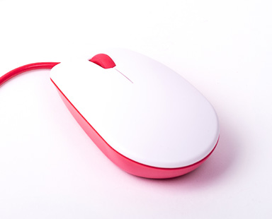 Raspberry Pi miš, crveno-beli
