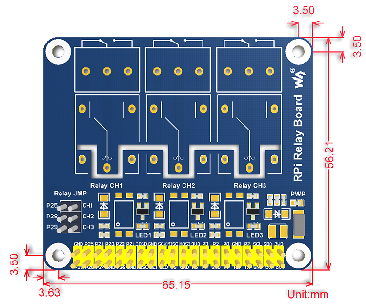 Raspberry Pi rele ploča