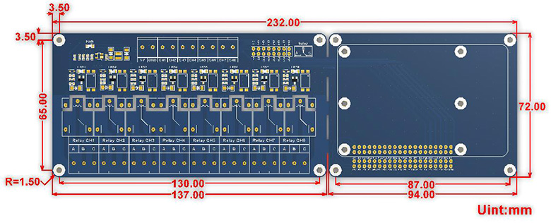 Raspberry Pi rele ploča (B)
