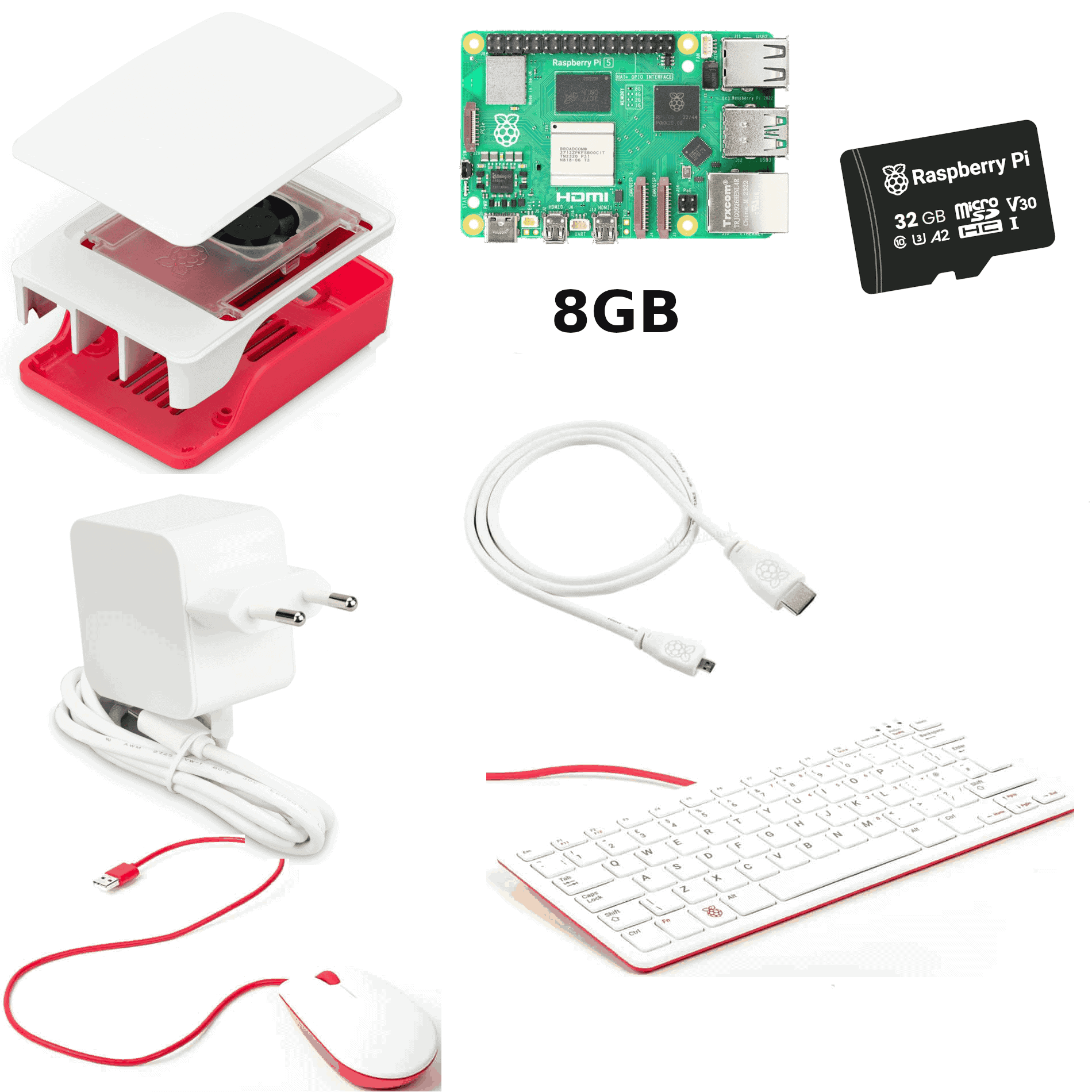 RPi 5 8GB komplet / KIT, oficijelni sa tastaturom i mišem