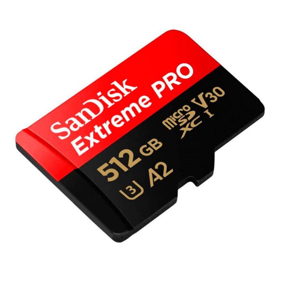 SanDisk SDXC 512GB Micro Extreme Pro 200MB/s A2 C10 V30 UHS-I US+Ad