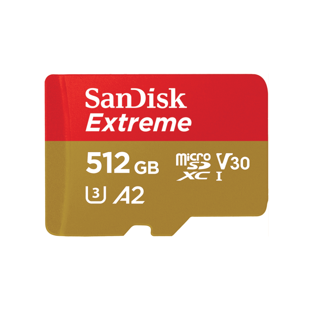 SanDisk SDXC 512GB Extreme micro 190MB/s UHS-I Class10 U3 V30+Ad