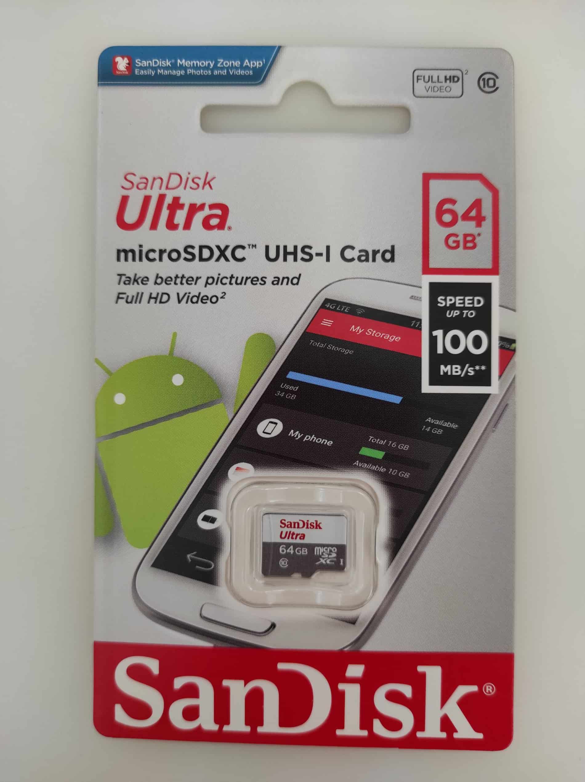 SanDisk SDXC 64GB Ultra Micro 100MB/Class 10/UHS-I 619659185077 bs