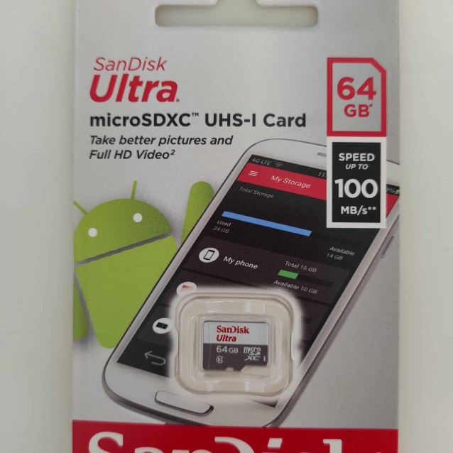SanDisk SDXC 64GB Ultra Micro 100MB/Class 10/UHS-I 619659185077 bs