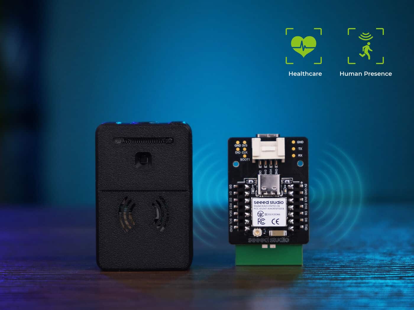 Seeed Studio 60GHz mmWave Human Breathing and Heartbeat Sensor-MR60BHA2