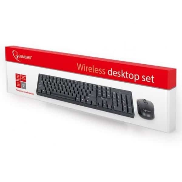KBS-W-01 2.4 GHz Slim Bezicni mis + tastatura US layout black