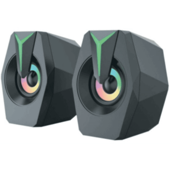 SPK-B26 Stereo zvucnici black LED, 2.0 inch, 6W RMS (2x3W) USB pwr, volume contr