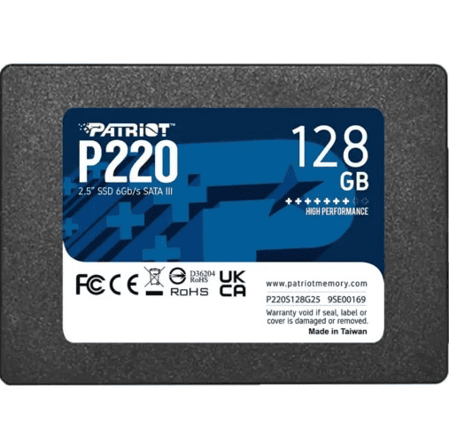 SSD 2.5 SATA3 128GB Patriot P220 550MBs/480MBs P220S128G25