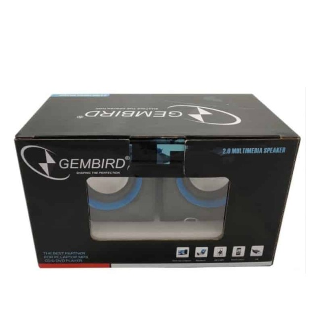SPK-111 Stereo zvucnici Blue/black, 2 x 3W RMS USB pwr, 3.5mm kutija