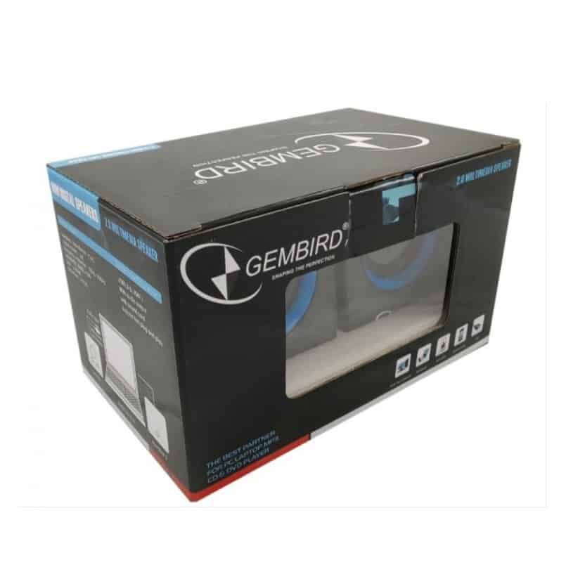 SPK-111 Stereo zvucnici Blue/black, 2 x 3W RMS USB pwr, 3.5mm kutija
