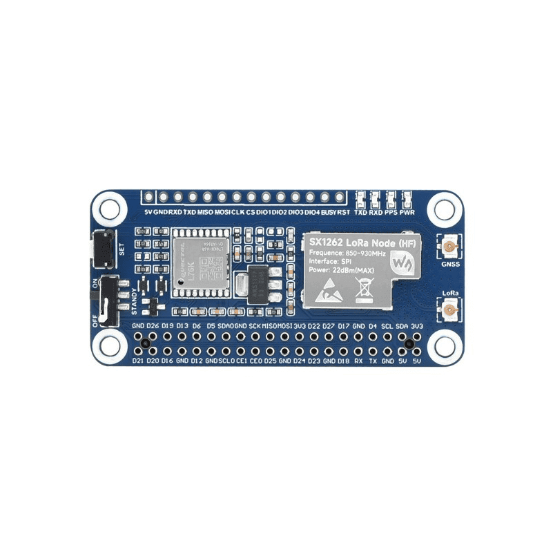 SX1262 868/915M LoRaWAN/GNSS HAT
