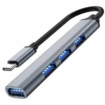 TIP C 3.1 na 4 x HUB3.0 sivi