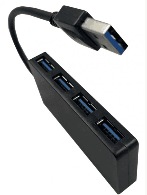 UHB-U3P4-03 USB 3.0 4-port HUB, storage speed 5Gbps, black