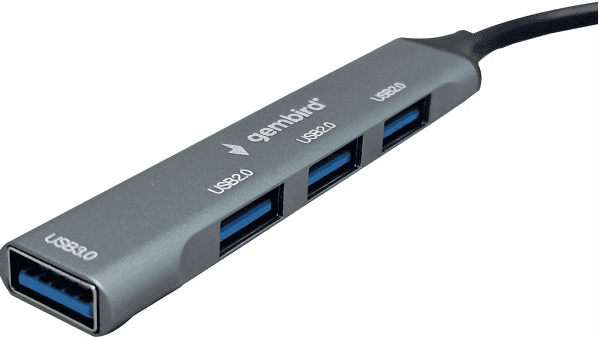 UHB-U3P4-06 HUB Type-A+C to 3*USB2.0 + 1*USB3.0 Aluminum