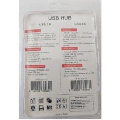 UHB-U2P4-02 USB 2.0 4-port HUB, black
