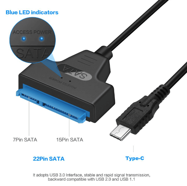 USB C na Sata 22 pin adapter NKC-K022