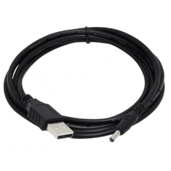 USB AM to 3.5 mm power plug cable, 1.8 m, black