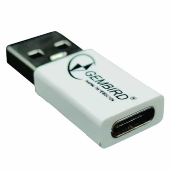 USB 3.1 AM to Type-C female adapter cable, White
