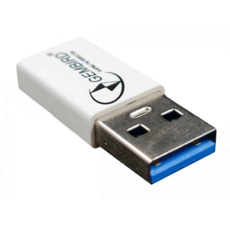 USB 3.1 AM to Type-C female adapter cable, White
