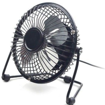 USB 10cm desktop fan, black, METALNI VENTILATOR