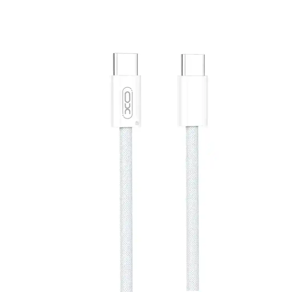 XO NB-Q260B Tip C na Tip C kabl – beli pleteni 1.5m 60W