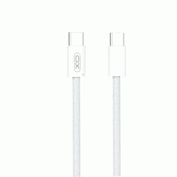 XO NB-Q260B Tip C na Tip C kabl – beli pleteni 1.5m 60W